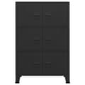 Miniatyrbillede 4 af 11: The Living Store industrielt opbevaringsskab 75x40x115 cm metal sort -  Opbevaringskister