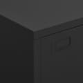 Miniatyrbillede 8 af 11: The Living Store industrielt opbevaringsskab 75x40x115 cm metal sort -  Opbevaringskister