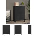 Miniatyrbillede 1 af 11: The Living Store industrielt opbevaringsskab 75x40x115 cm metal sort -  Opbevaringskister