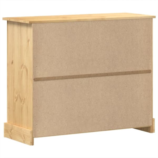 The Living Store kommode Corona 110x43x91 cm massivt fyrretræ - Opbevaringskister