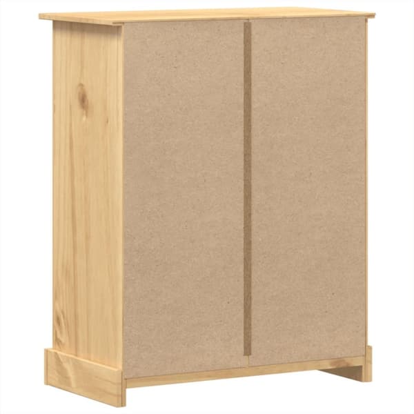 The Living Store kommode Corona 92x48x120 cm massivt fyrretræ -  Opbevaringskister