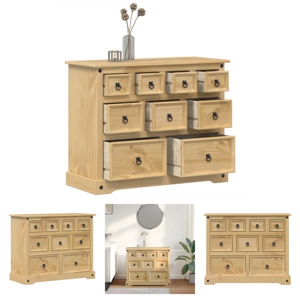 The Living Store Lipasto Corona 103x46x83 cm täysi mänty -  Säilytysarkut