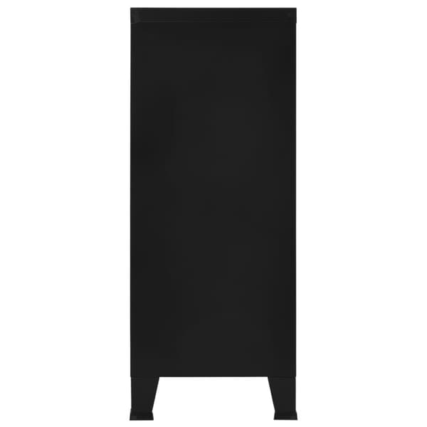 Opbevaringskister - Living industrielt opbevaringsskab 90x40x100 cm stål sort
