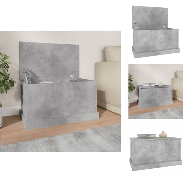 Opbevaringskister - Living opbevaringskasse 70x40x38 cm konstrueret træ betongrå