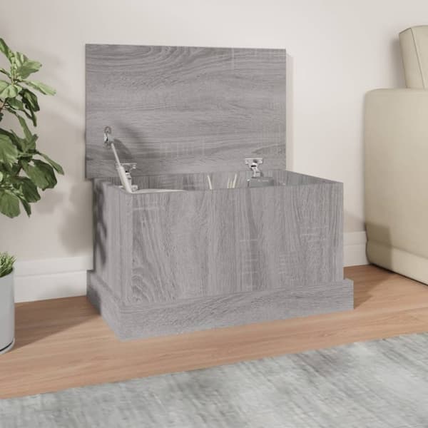 Opbevaringskister - Living opbevaringskasse 50x30x28 cm konstrueret træ grå sonoma-eg