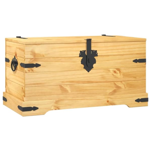 Opbevaringskister - Living opbevaringskiste Corona-serien 91x49,5x47 cm mexicansk fyrretræ