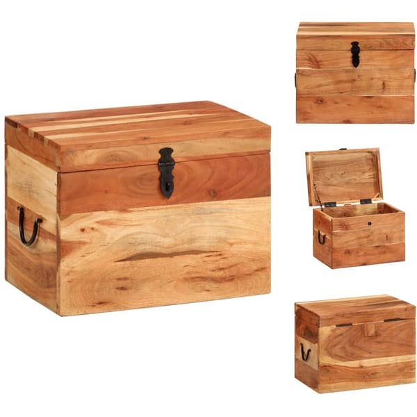 Lagringskistor - Living Förvaringslåda 39x28x31 cm massivt akaciaträ