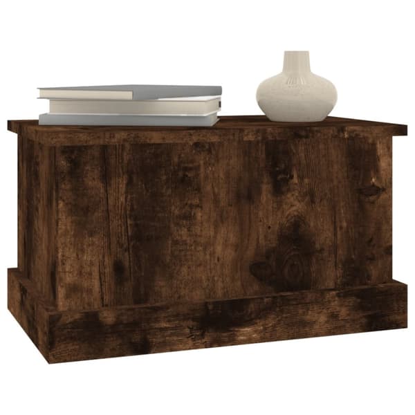 Förvaringslåda rökfärgad ek 50x30x28 cm konstruerat trä - Förvaringslåda - Förvaringslådor - Home & Living