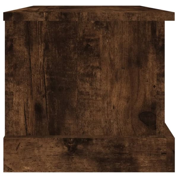 Förvaringslåda rökfärgad ek 50x30x28 cm konstruerat trä - Förvaringslåda - Förvaringslådor - Home & Living