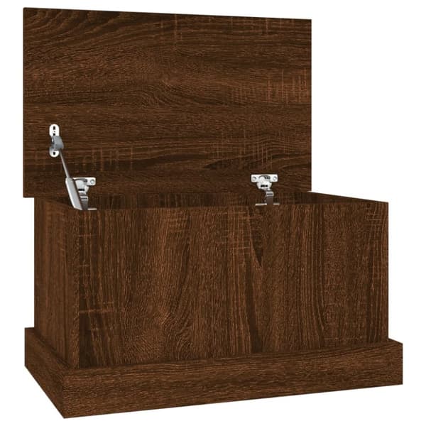 Opbevaringskasse 50x30x28 cm konstrueret træ brun egetræsfarve - Opbevaringskasse - Opbevaringskasser - Home & Living