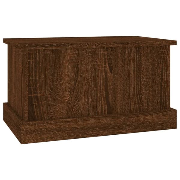 Opbevaringskasse 50x30x28 cm konstrueret træ brun egetræsfarve - Opbevaringskasse - Opbevaringskasser - Home & Living