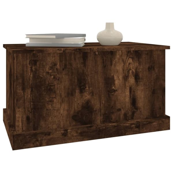 Opbevaringskasse 70x40x38 cm konstrueret træ røget egetræsfarve - Opbevaringskasse - Opbevaringskasser - Home & Living