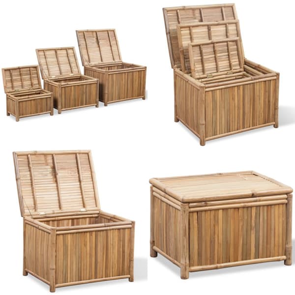 Opbevaringskiste 3 stk. Bambus - Opbevaringskiste - Opbevaringskister - Home & Living