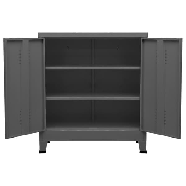 Industriellt förvaringsskåp antracit 90x40x100 cm stål - Förvaringskista - Förvaringskistor - Home & Living