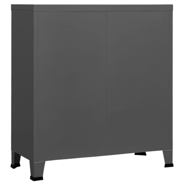 Industriellt förvaringsskåp antracit 90x40x100 cm stål - Förvaringskista - Förvaringskistor - Home & Living