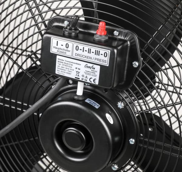 CasaFan DF600 Eco IP54 SL udendørs ventilator 123 W (Ø x h) 65 cm x 77 cm sort (mat)