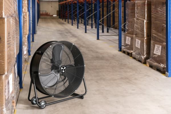 CasaFan DF600 Eco IP54 SL udendørs ventilator 123 W (Ø x h) 65 cm x 77 cm sort (mat)