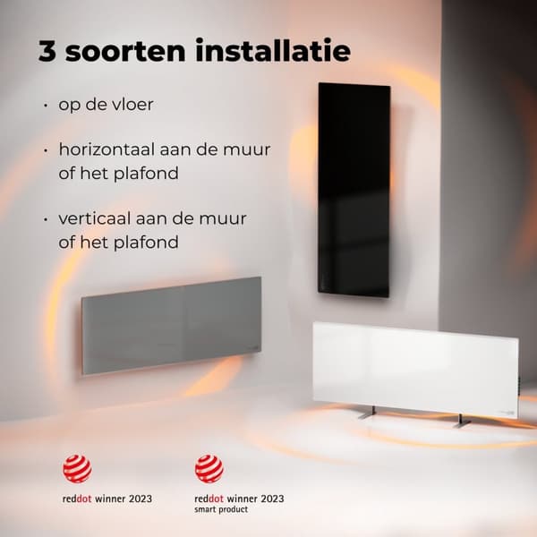 Aeno infrarød varmelegeme Premium Eco Smart LED GH4S 700W BK detail (AGH0004S)