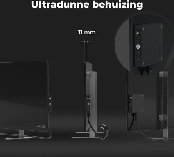 Aeno infrarød varmelegeme Premium Eco Smart LED GH4S 700W BK detail (AGH0004S)