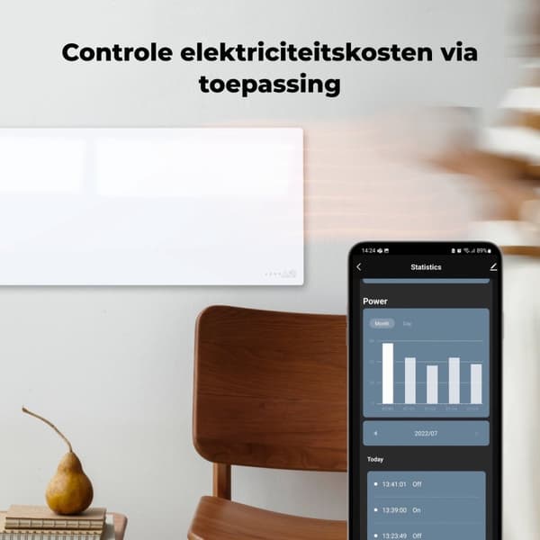 Aeno infrarød varmelegeme Premium Eco Smart LED GH3S 700W WH detail (AGH0003S)