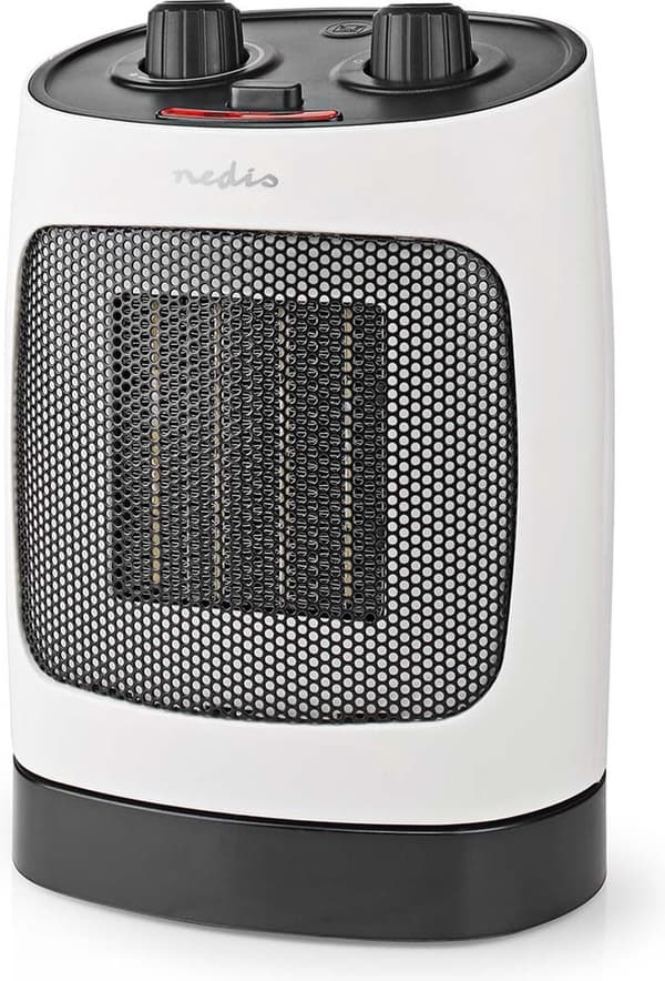 Keraaminen PTC-puhallinlämmitin| 1000 2000 W| 2 lämpötilaa Säädettävä termostaatti| (HTFA19WT)