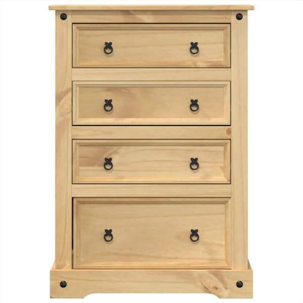 kommode Corona 80x43x114 cm massivt fyrretræ