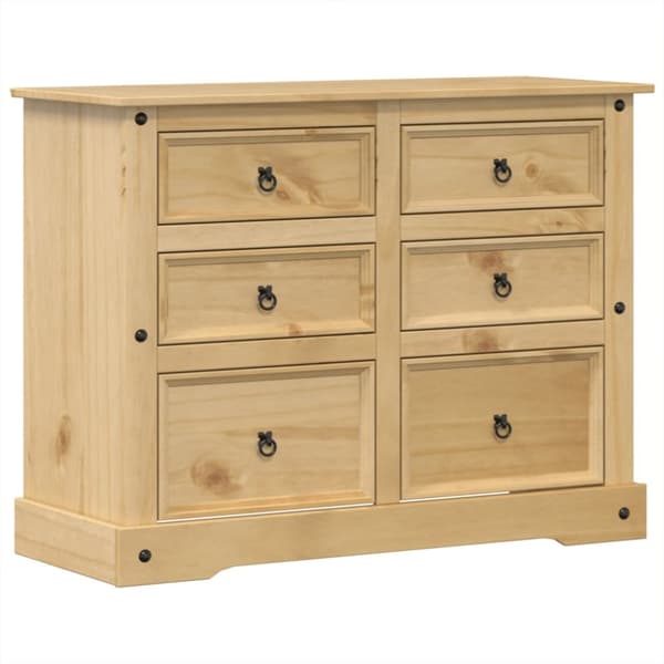 kommode Corona 120x48x91 cm massivt fyrretræ