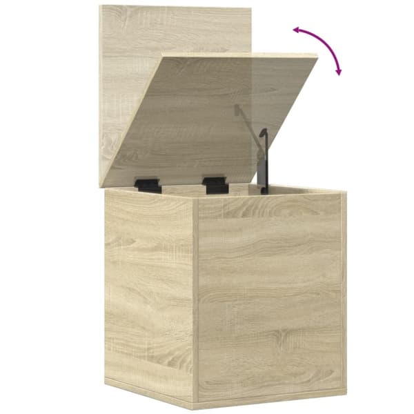 vidaXL opbevaringsboks 40x42x46 cm konstrueret træ sonoma-eg