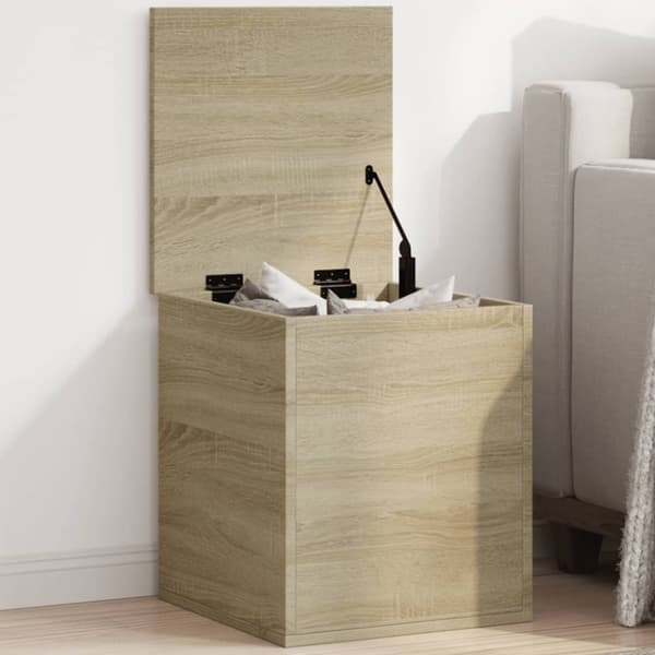 vidaXL opbevaringsboks 40x42x46 cm konstrueret træ sonoma-eg