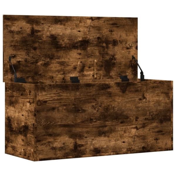 vidaXL opbevaringsboks 100x42x46 cm konstrueret træ røget egetræsfarve