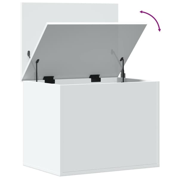 vidaXL Oppbevaringsboks hvit 60x42x46 cm konstruert tre