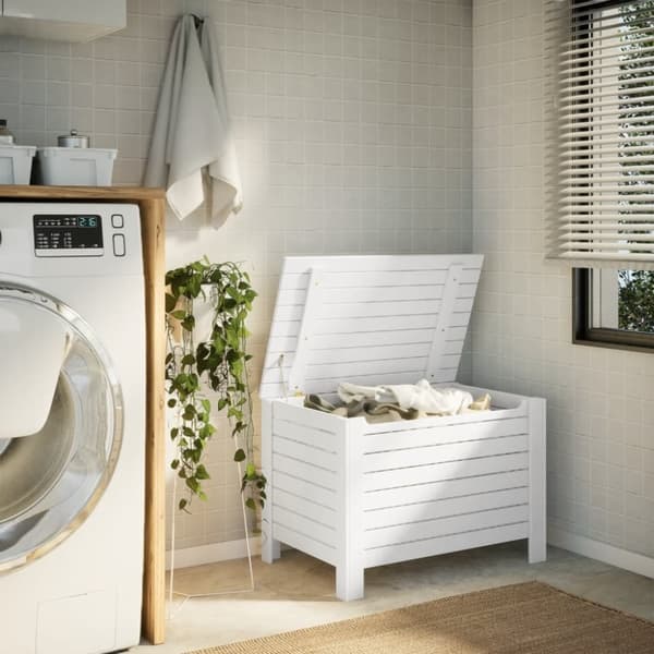 vidaXL Putekasse med lokk RANA 80x49x54 cm heltre furu