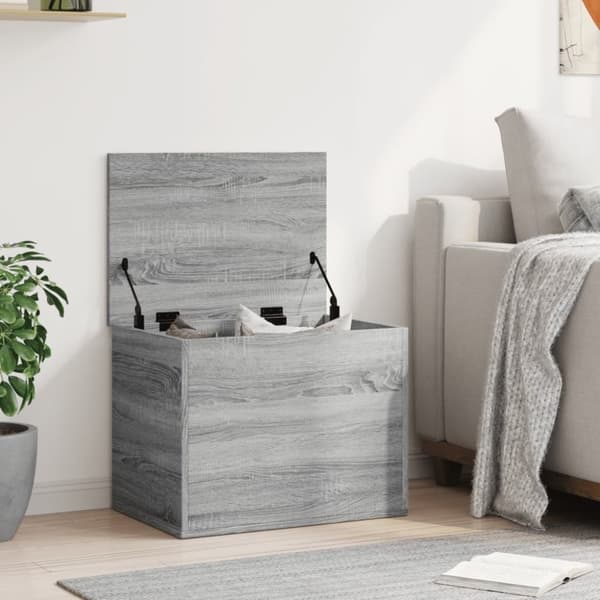 vidaXL Oppbevaringsboks grå sonoma 60x42x46 cm konstruert tre