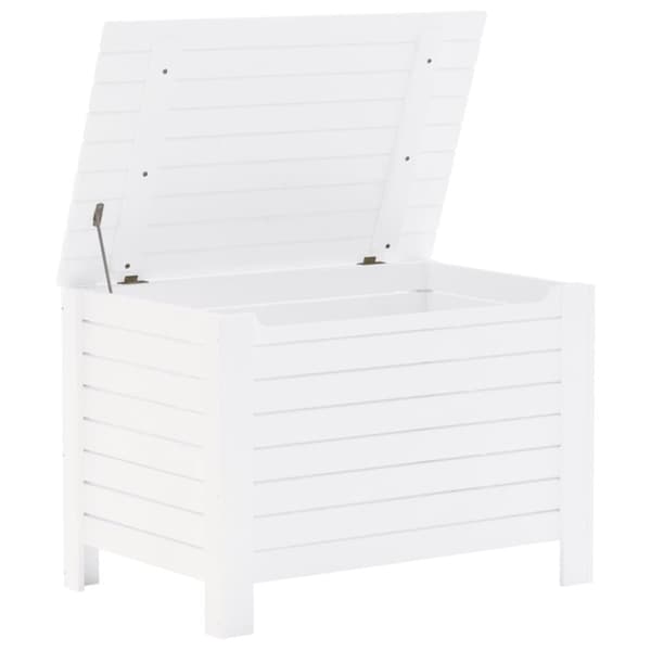 vidaXL Putekasse med lokk RANA hvit 100x49x54 cm heltre furu