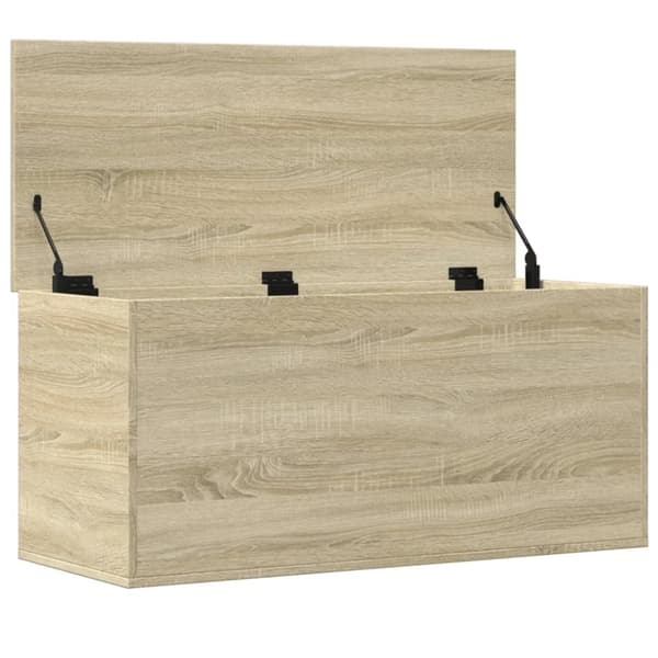 vidaXL Oppbevaringsboks sonoma eik 100x42x46 cm konstruert tre