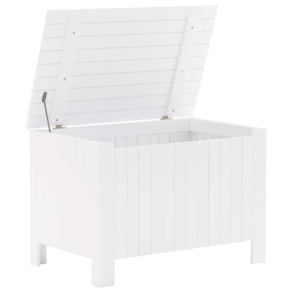 vidaXL opbevaringsboks med låg RANA 80x49x54 cm massivt fyrretræ hvid