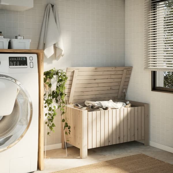 vidaXL Putekasse med lokk RANA 100x49x54 cm heltre furu