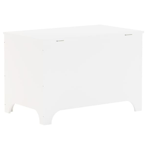 vidaXL opbevaringsboks med låg RANA 80x49x54 cm massivt fyrretræ hvid