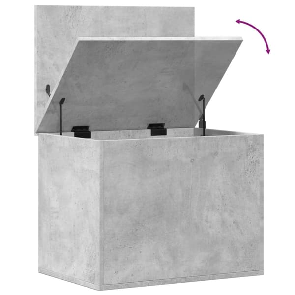 vidaXL Oppbevaringsboks betonggrå 60x42x46 cm konstruert tre