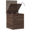 Miniatyrbilde 7 av 11: vidaXL Oppbevaringsboks brun eik 40x42x46 cm konstruert tre