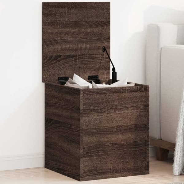vidaXL Oppbevaringsboks brun eik 40x42x46 cm konstruert tre