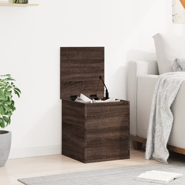 vidaXL Oppbevaringsboks brun eik 40x42x46 cm konstruert tre