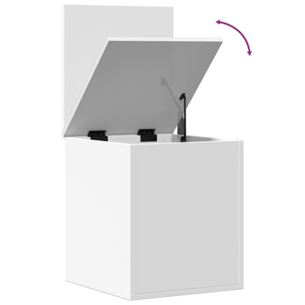 vidaXL Förvaringslåda vit 40x42x46 cm konstruerat trä
