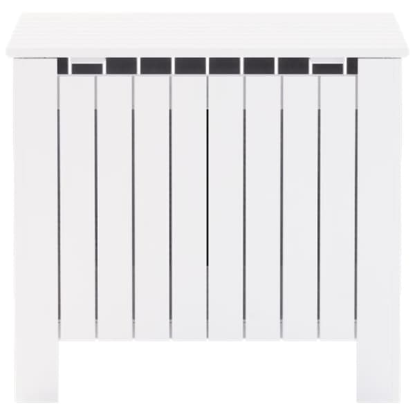 vidaXL Putekasse med lokk RANA hvit 60x49x54 cm heltre furu