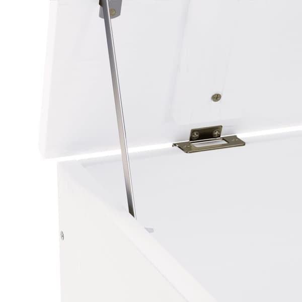 vidaXL Putekasse med lokk RANA hvit 100x49x54 cm heltre furu