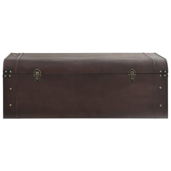 vidaXL Skattkista med spärrar mörkbrun 110x50x39,5 cm plywood