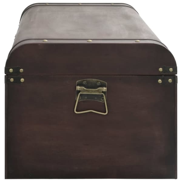 vidaXL Skattkista med spärrar mörkbrun 110x50x39,5 cm plywood
