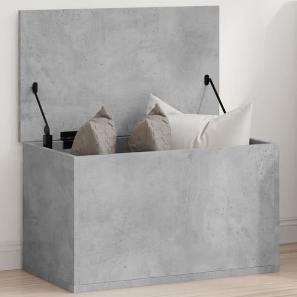 opbevaringsboks 60x35x35 cm konstrueret træ betongrå