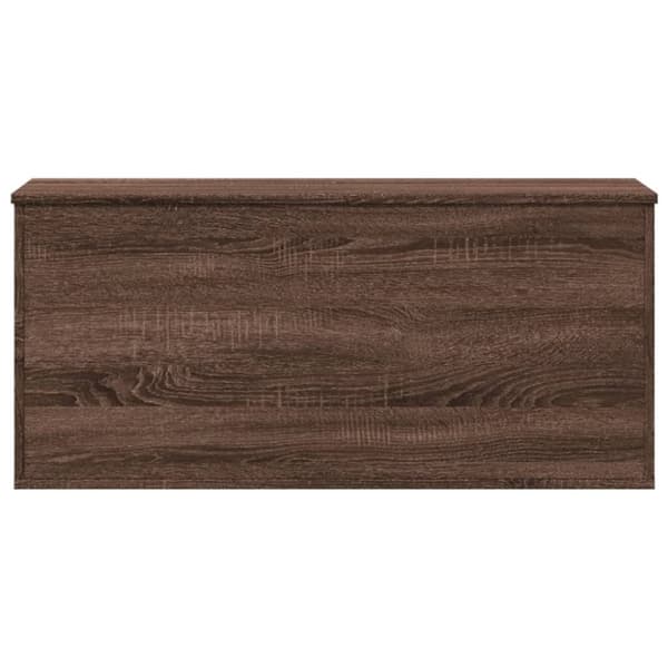 opbevaringsboks 100x42x46 cm konstrueret træ brun egetræsfarve