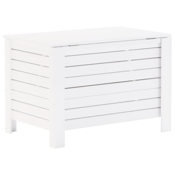 opbevaringsboks med låg RANA 80x49x54 cm massivt fyrretræ hvid